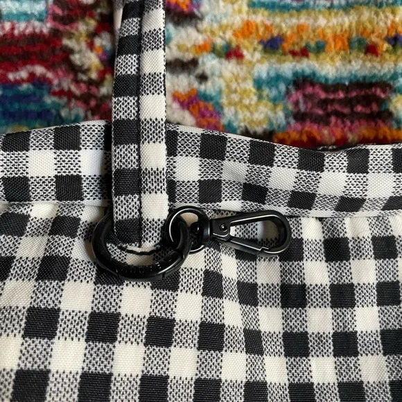 BAGGU Gingham Black and White Nylon Bowler - smaller version 🩷 - Picture 4 of 5